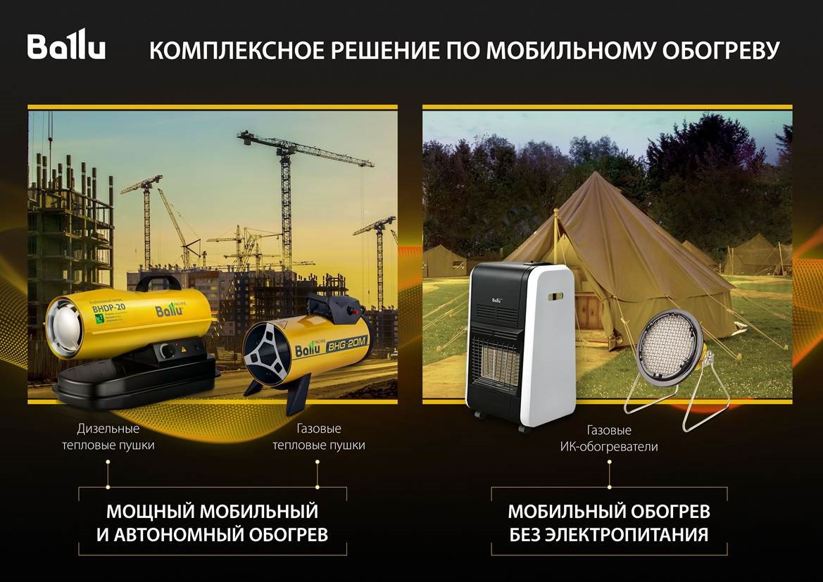 Ballu — комплексное решение по мобильному обогреву